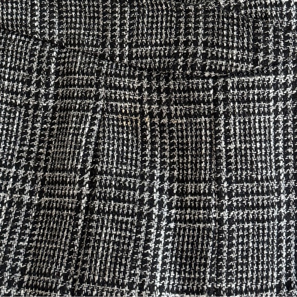 Vintage Christian Dior Black White Plaid Midi Pencil Skirt 10 - Picture 9 of 12